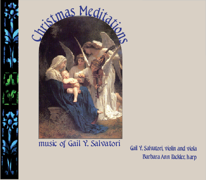 harp and violin Christmas music CD harp and viola 