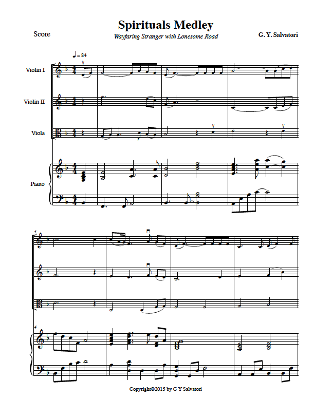 Were You There? 2 violins and viola intermediate sheet music for strings