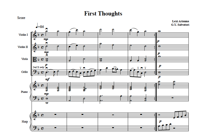 intermediate string ensemble sheet music